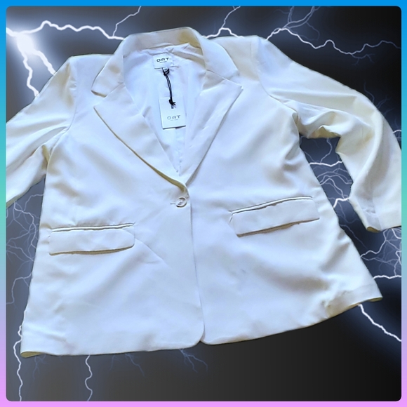 Ladies White  One Button Blazer by OATS NEW YORK - Picture 3 of 8